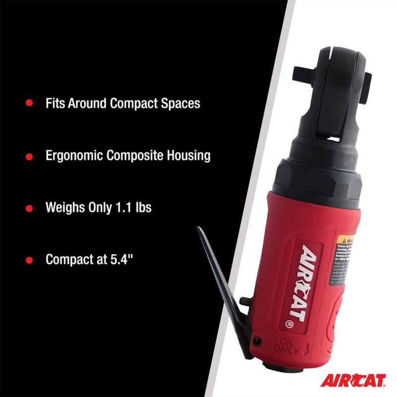 AirCat أدوات هوائية AIRCAT 807-25: مفتاح ربط صغير 300 دورة في الدقيقة، عزم دوران أقصى 35 قدم-رطل - 1/4 بوصة - Image 5